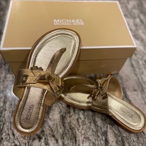 Michael Kors gold sandals 6.5